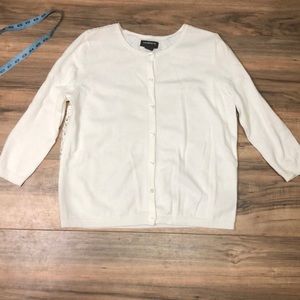 Liz Claiborne sz PL flower crochet back cardigan